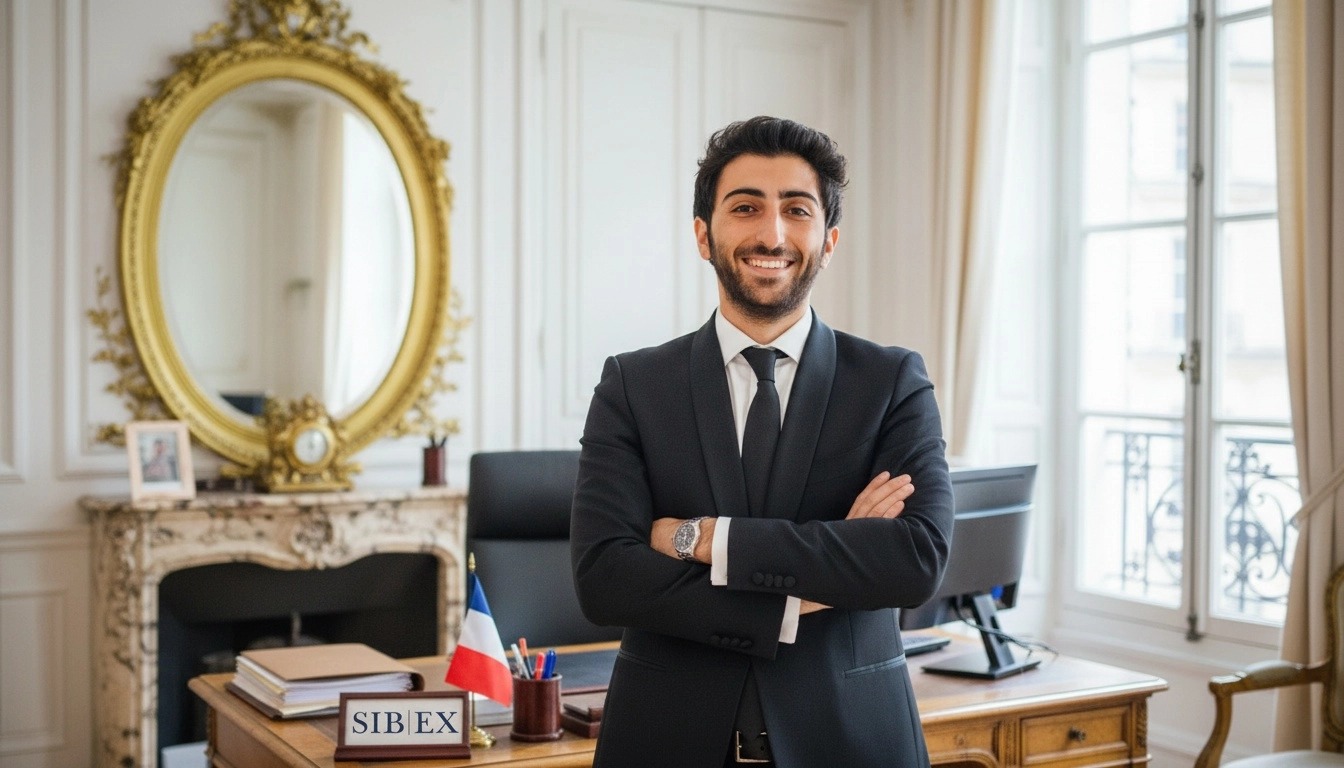 Simon Benabou, expert-comptable, dans son bureau à Paris